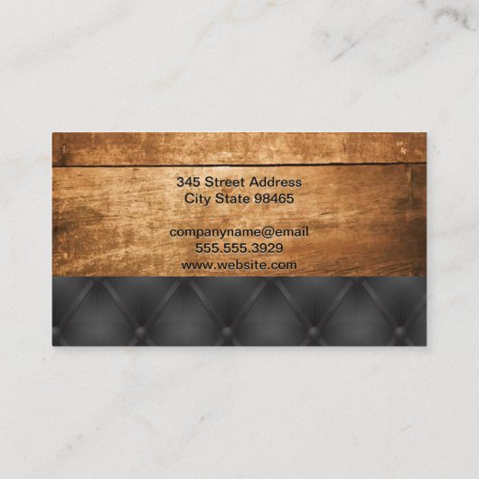 Houten borden | Opvulling met opvulling Visitekaartje (Achterkant)