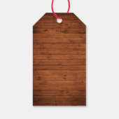 Houten Borstel Script Lights Christmas  Truck Cadeaulabel (Achterkant)