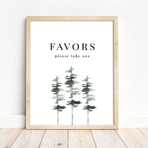 Houten Bos Bruiloftsshower Geschenken Poster