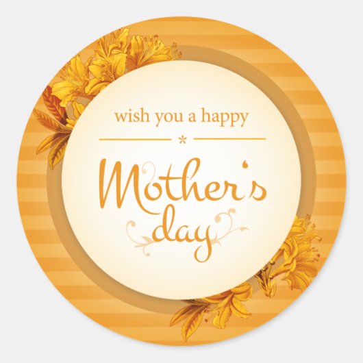 houten botanisch ronde sticker (Voorkant)