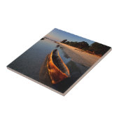 Houten boten op Tondooni Beach Tegeltje (Zijkant)