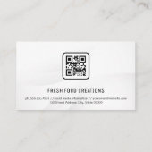 Houten Bowl en Chopsticks | QR-code Visitekaartje (Achterkant)