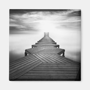 Houten brug over het Zee Magneet