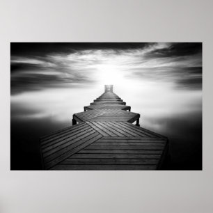 Houten brug over het Zee Poster