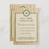 Houten Bruiloft & Glamping RSVP Kaarten (Voorkant / Achterkant)