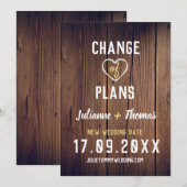 Houten Bruiloft Uitnodiging Persoonlijke Tekst Wij (Voorkant / Achterkant)