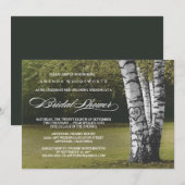 Houten bruiloftsuitnodigingen met berkenboom kaart (Voorkant / Achterkant)