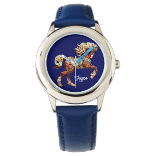 houten carrouselpaard horloge