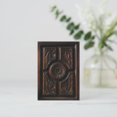 Houten Carving ATC Visitekaartje (Staand voorkant)