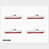  houten Chesapeake Bay Deadrise boot Rechthoekige Sticker (Vel)