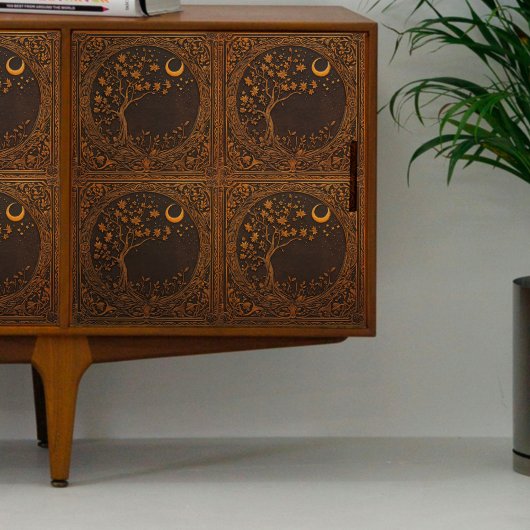 Houten cirkelbomen Decoupage Tissuepapier