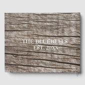 Houten Dark Timber Beach House gepersonaliseerd Gastenboek (Achterkant)