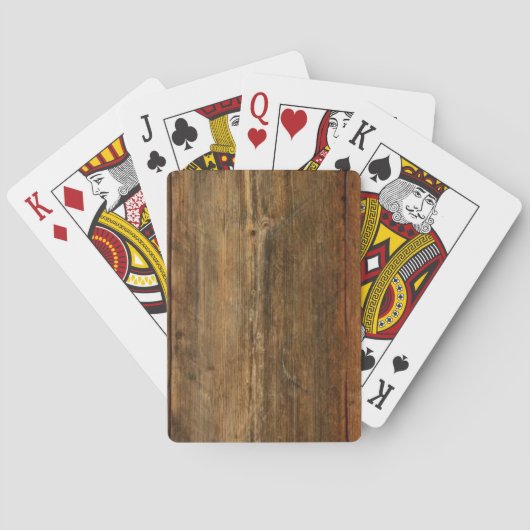 Houten depotkaarten pokerkaarten (Achterkant)