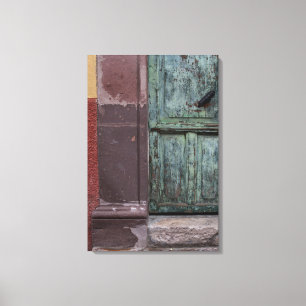 Houten deur Abstract Canvas Afdruk