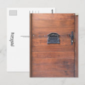 Houten deur met brievenbus briefkaart (Voorkant / Achterkant)