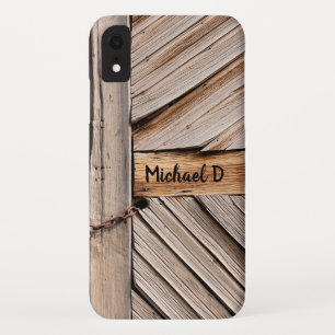 houten deur met kettingslot iPhone XR hoesje