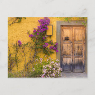 Houten deurpost briefkaart