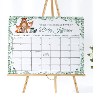 Houten dieren Greenery Raad Vervaldatum Agenda Pos Poster