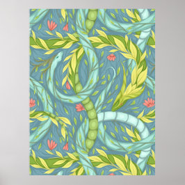 Houten draken poster