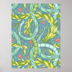 Houten draken poster