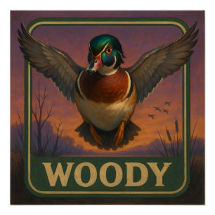 Houten Eend Poster Perfect Poster