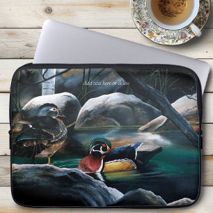 Houten Eenden Koppel Vijver Natuur Wilde Dieren Kl Laptop Sleeve