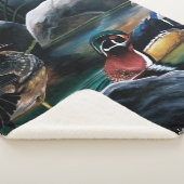 Houten eendenvijver sherpa deken (3/4)