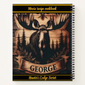 Houten eland toont de charme van de natuur notitieboek (Achterkant)