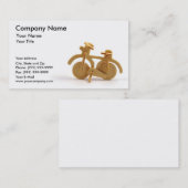 Houten fiets visitekaartje (Voorkant / Achterkant)