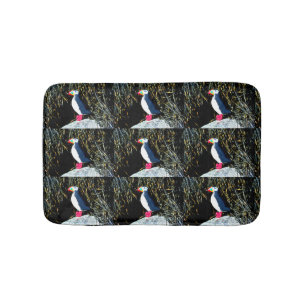 houten folk atlantische puffins badmat