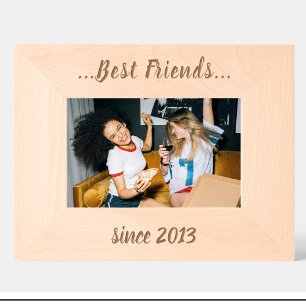 Houten fotolijst op maat voor vrienden BFF Gegraveerde Lijstjes