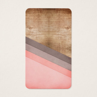 Houten geometrische kunst visitekaartjes