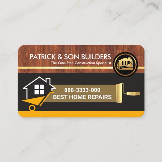 Houten graan Strijdhout Visitekaartje (Voorkant)