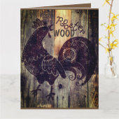 HOUTEN HAAN VERJAARDAG KAART (Gele Bloem)