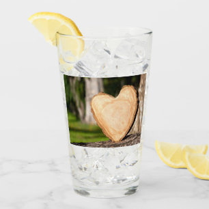 houten hart glas
