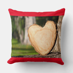 houten hart kussen