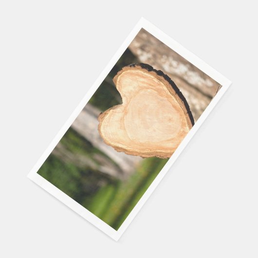 houten hart servet (Hoek)