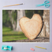 houten hart tissuepapier (Craft)