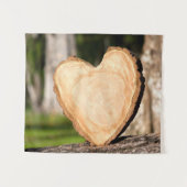 houten hart wandkleed (Voorkant (horizontaal))