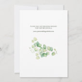 Houten Hart Waterverf Eucalyptus Rustieke Bruiloft Save The Date (Achterkant)