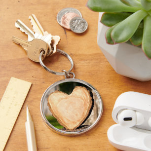 houten hartsleutelketen sleutelhanger
