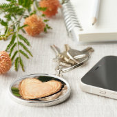 houten hartsleutelketen sleutelhanger (Zijkant)