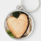 houten hartsleutelketen sleutelhanger (Voorkant)
