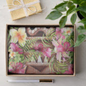 Houten Hawaiiaanse Tiki Luau Zomer Tropische Parti Tissuepapier (Geschenk)