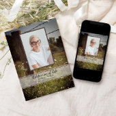 Houten hek Post Wildflowers Viering van het Leven Kaart