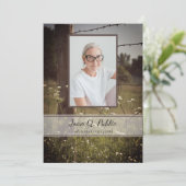 Houten hek Wildflowers Funeral Service Memorial Programma (Staand voorkant)