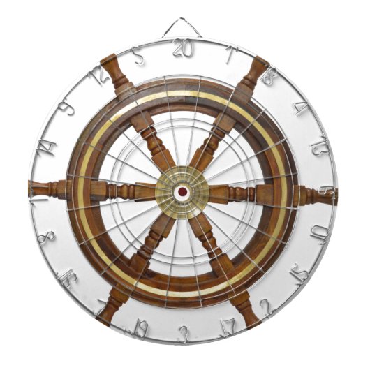  houten helm dartbord (Voorkant)