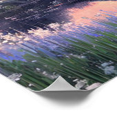 Houten herenhuis te midden van Natuur omhelzing Poster (Hoek)