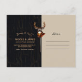 Houten Herten Rustieke Landelijke Save the Date Aankondigingskaart (Achterkant)