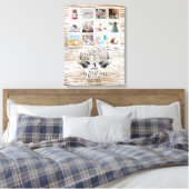 Houten hertenbaby eerste jaar fotocollage canvas afdruk (Insitu (Slaapkamer))